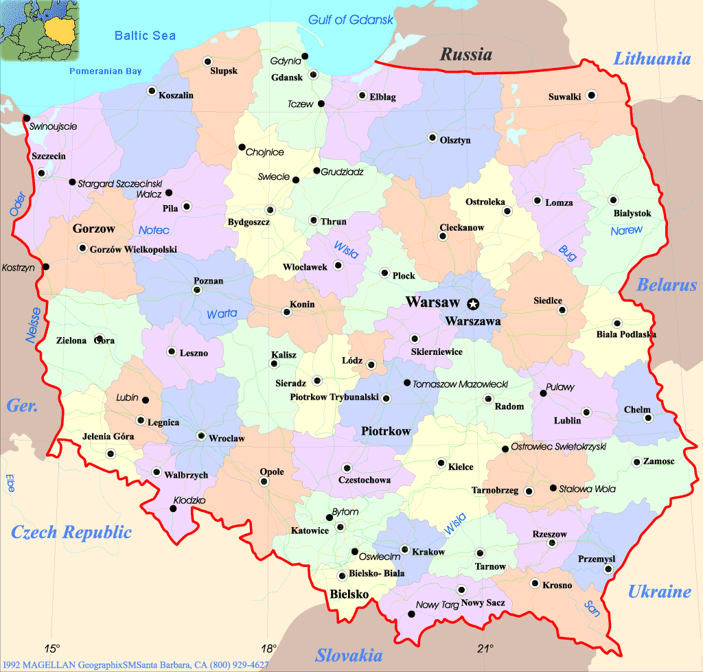 Krakow map
